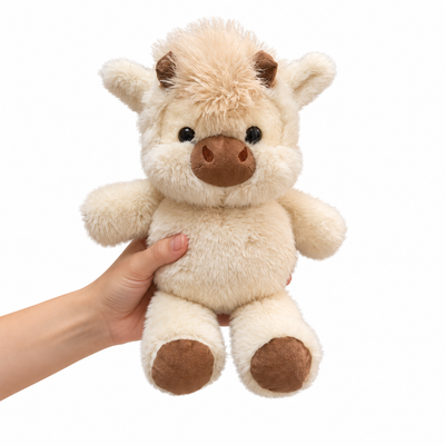 Cream calf with relaxed hanging limbs