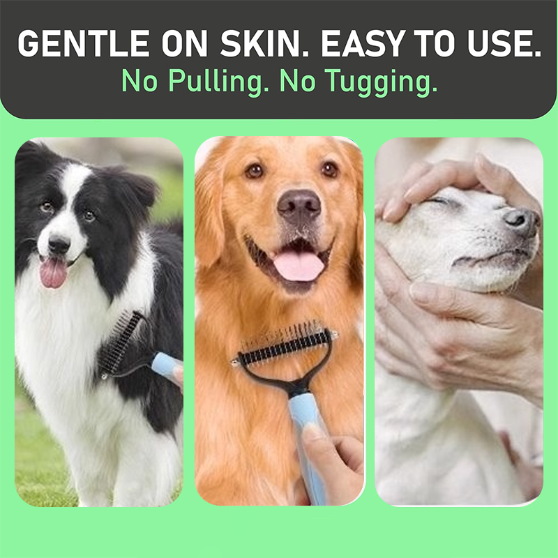 ✨ Dual-Sided Pet Grooming Comb for Dogs & Cats-Buy 2 Get 1 FREE! 🐶