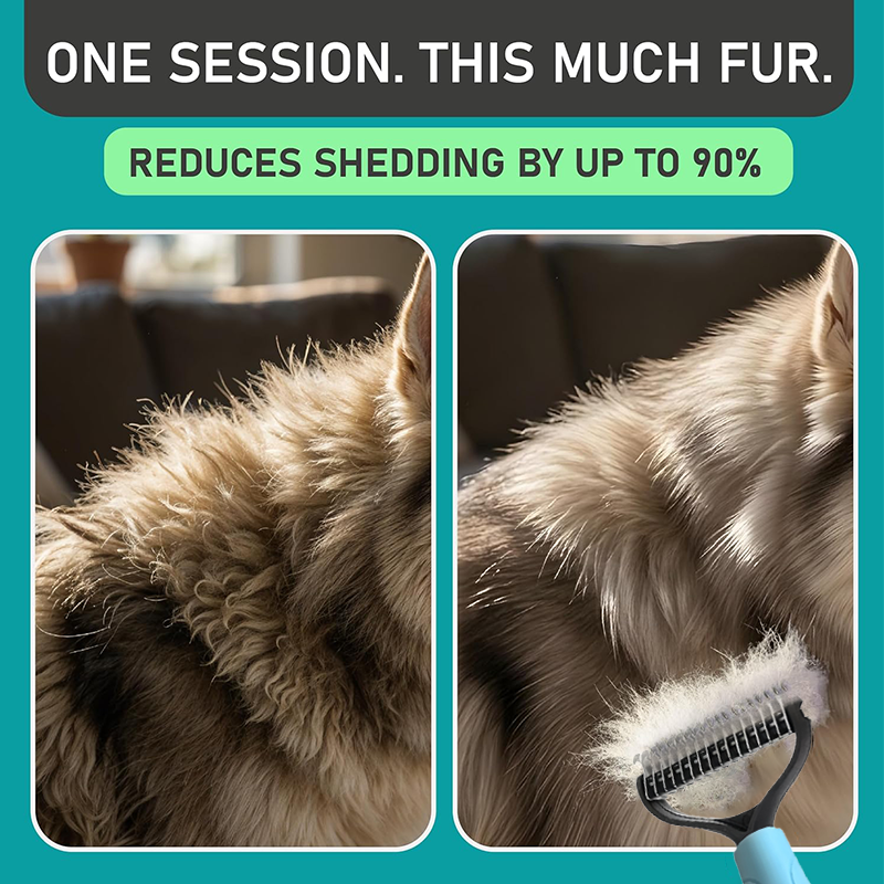 ✨ Dual-Sided Pet Grooming Comb for Dogs & Cats-Buy 2 Get 1 FREE! 🐶