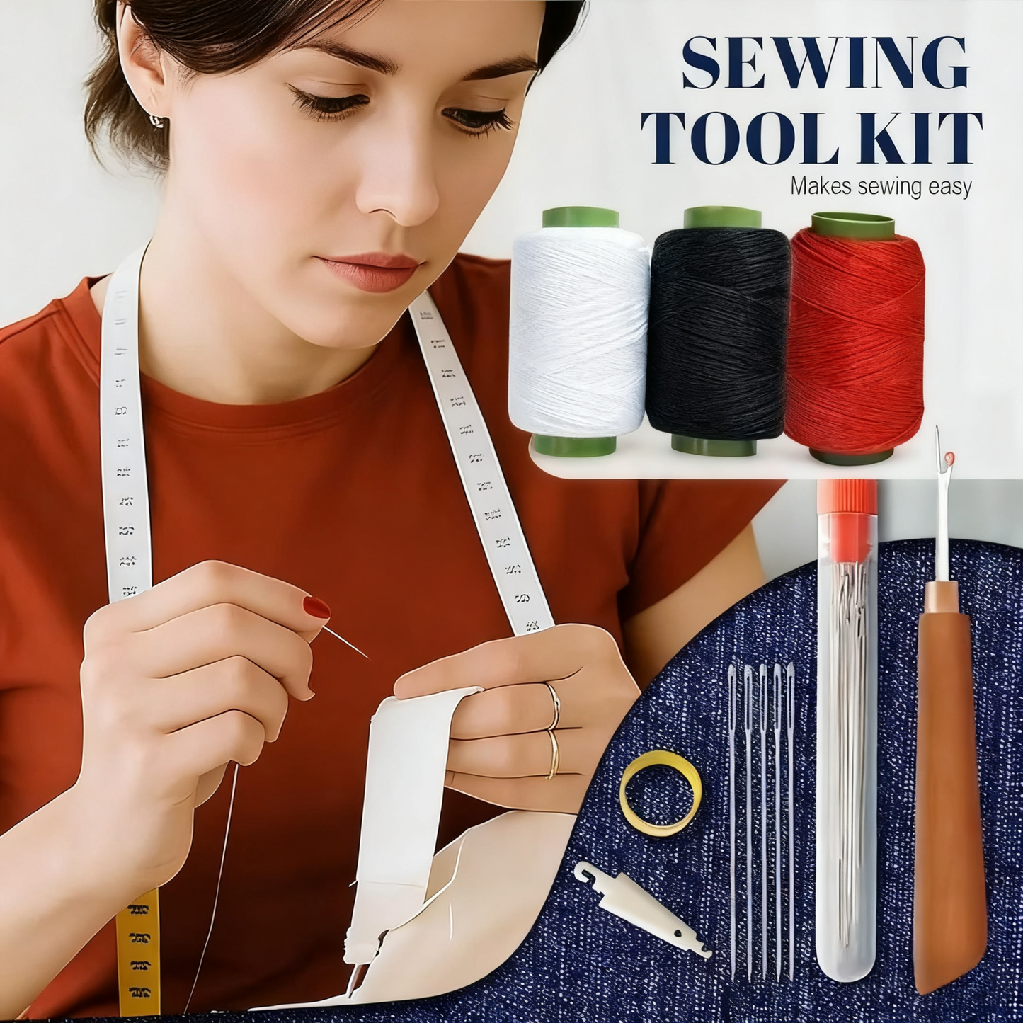 🎄Christmas-Sale 49%Off❤34PCS Big Eye Steel Needles Set